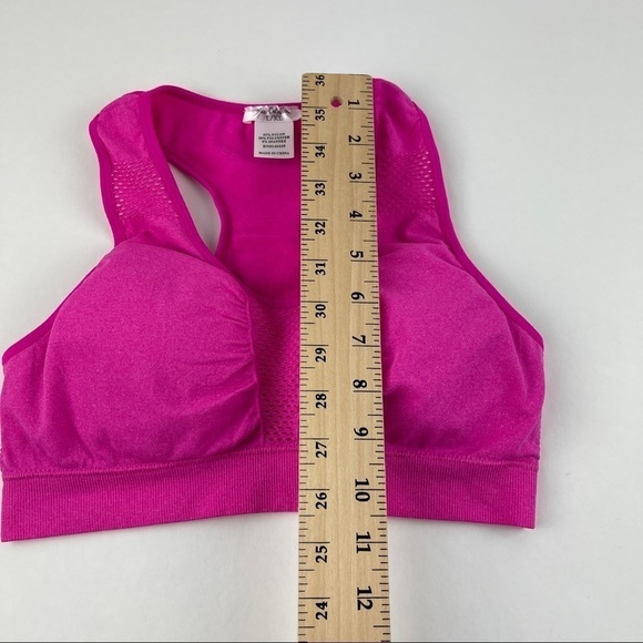 Maze Collection Sports Bra Womens L/XL Pink Padded Pull On - Picture 6 of 7